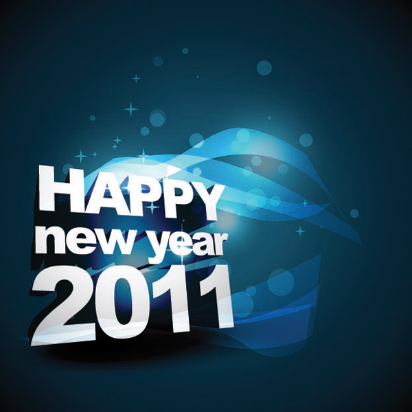 free vector Happy new year 2011 background vector